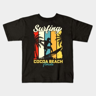 Surfing | Cocoa Beach, Florida Kids T-Shirt